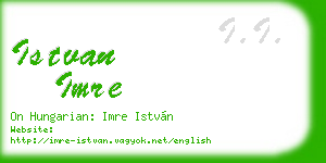 istvan imre business card